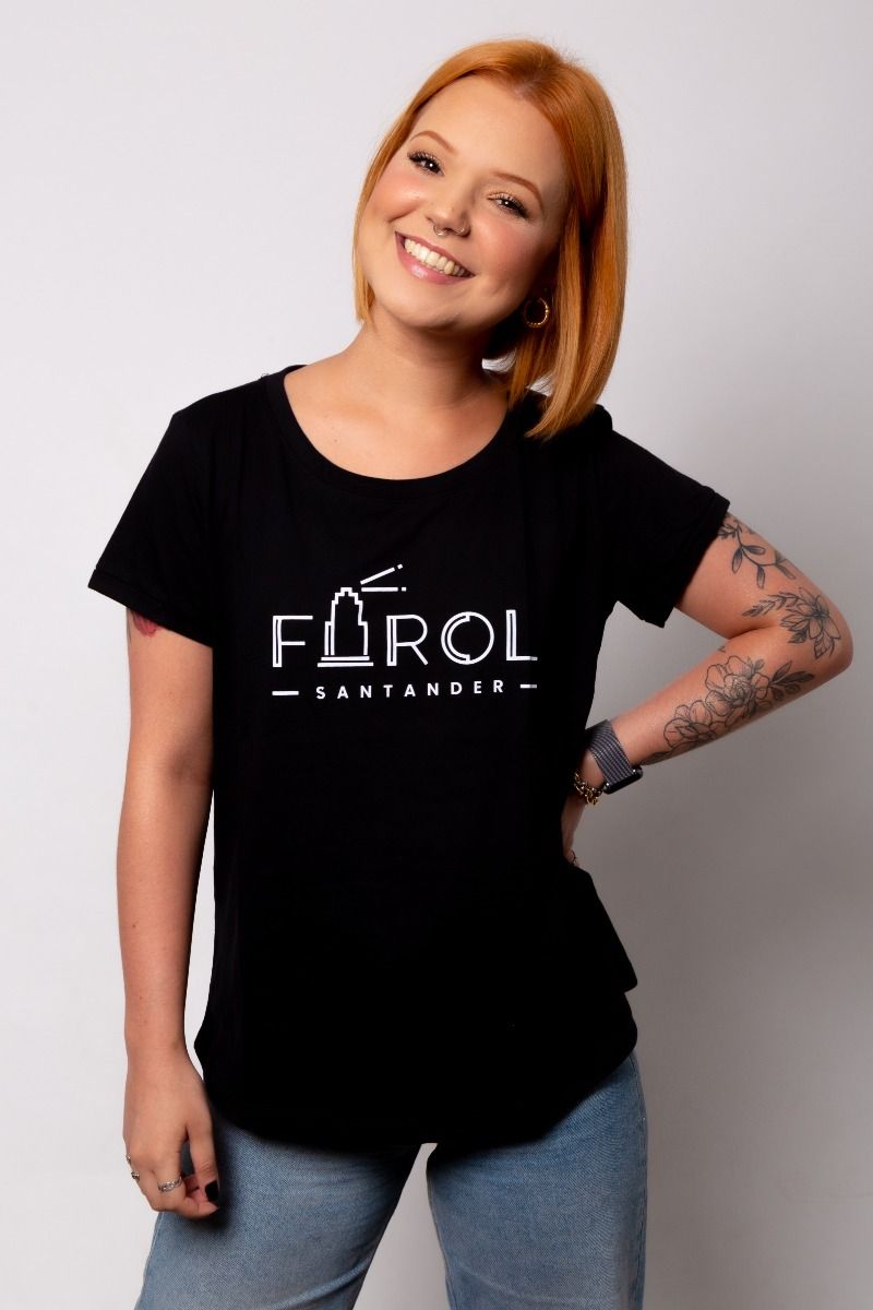 Farol - Camiseta Preta Logo Fem