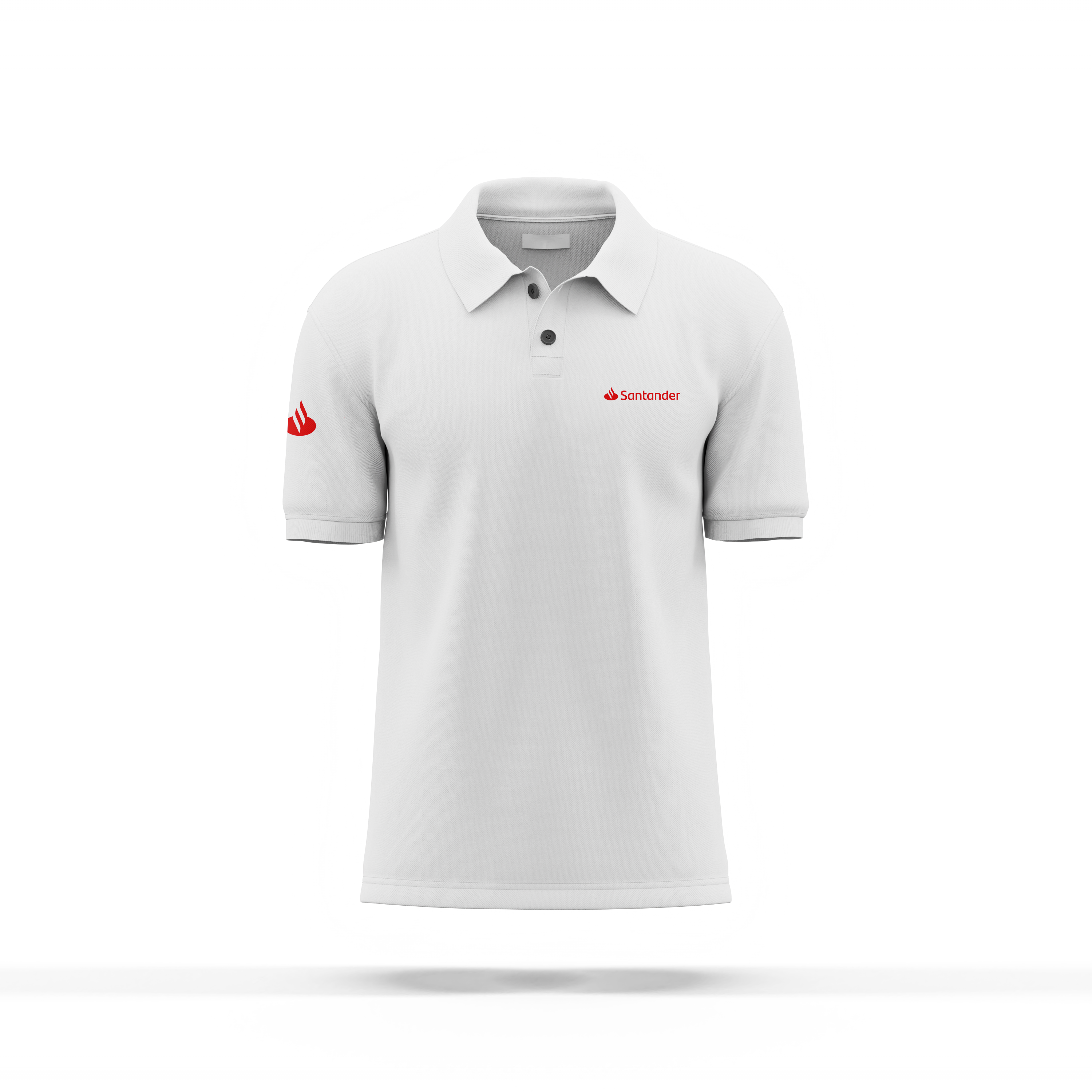 Estilo Santander - Polo Branca Masculina-P