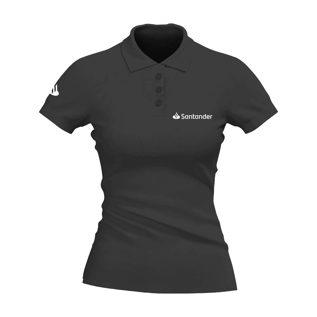 Estilo Santander - Polo Preta Feminina